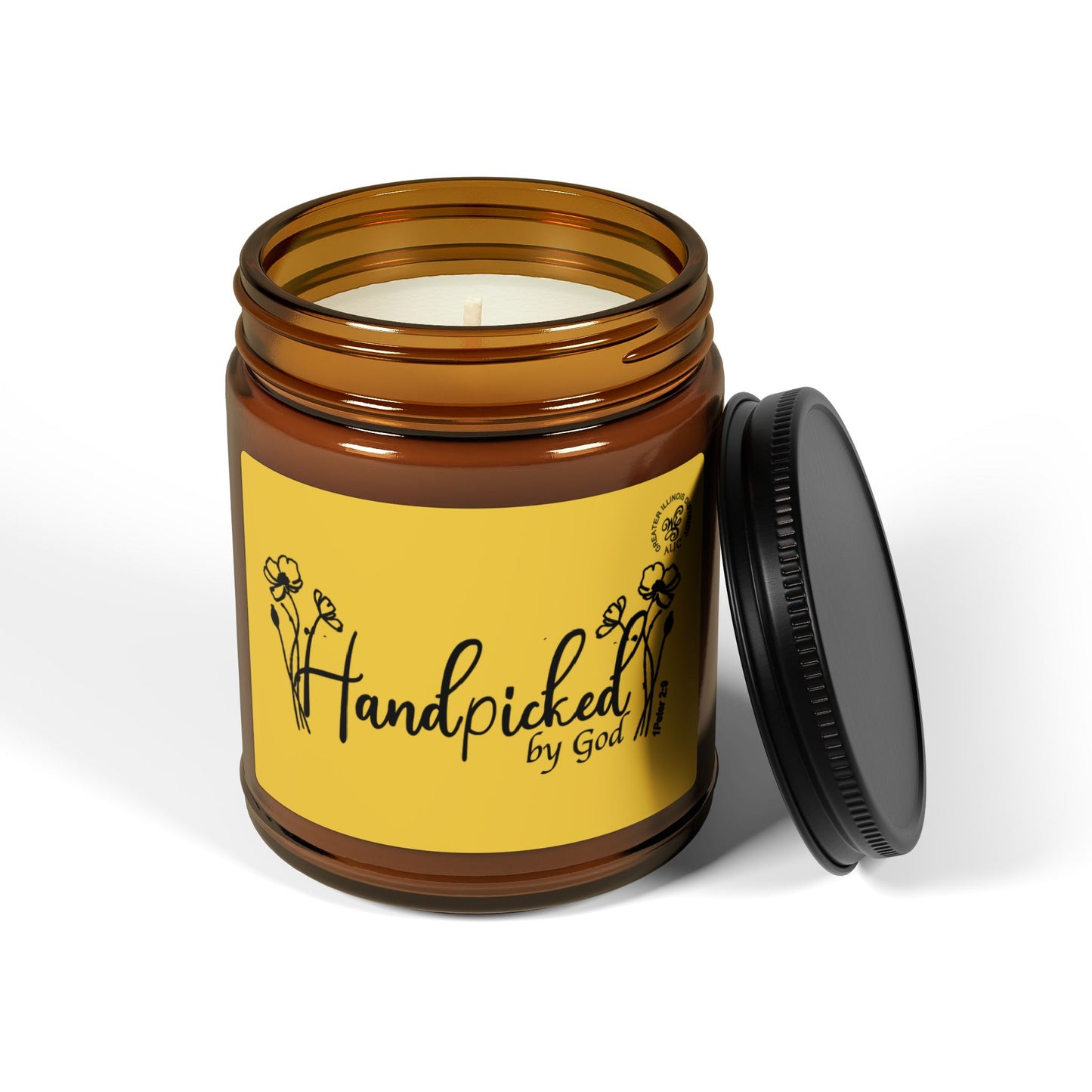Scented Soy Candle (Multi-Size, Amber Jar)