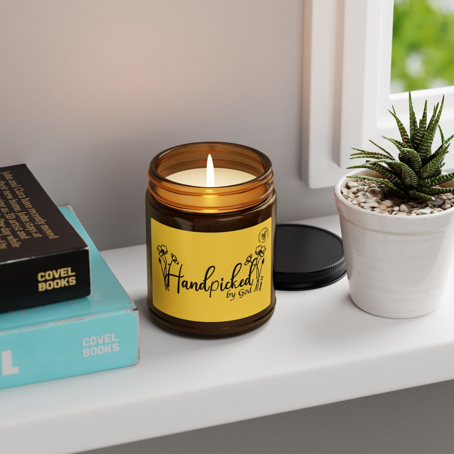 Scented Soy Candle (Multi-Size, Amber Jar)