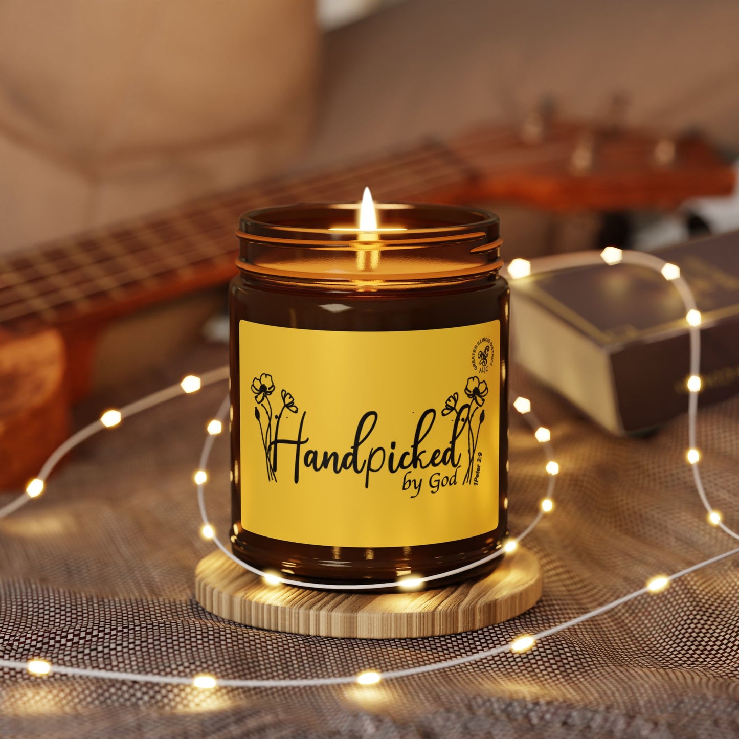 Scented Soy Candle (Multi-Size, Amber Jar)